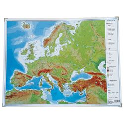 Mapa stolna Europe kartonska 64x49cm obostrana Trsat 1873