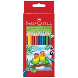 Boje drvene  12boja trokutaste Faber Castell 120523 blister