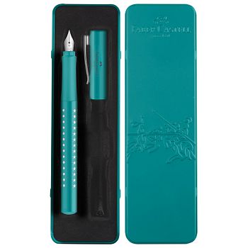 Nalivpero Sparkle (M) u metalnoj kutiji Faber Castell 201516 metalik tirkizno 