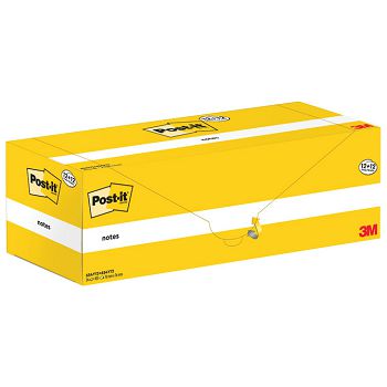 Blok samoljepljiv  76x76mm 100L Post-it 3M.654 žuti 12+12 gratis