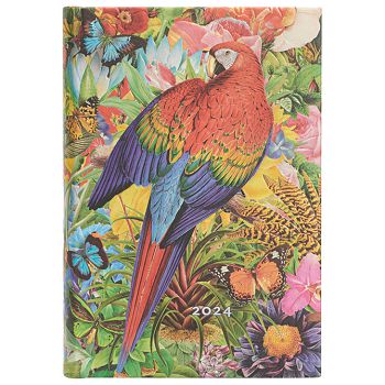 Planer dnevni 2024- 9,5x14cm-mini s gumicom Tropical Garden Paperblanks 0415-8/10