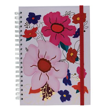 Blok kolegij A4 crte 120L s gumicom Flowers 3 Marker 2419 