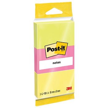 Blok samoljepljiv  38x51mm 3x100L 3M.6812 sort boje blister