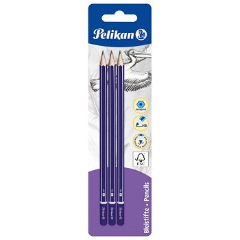 Olovka grafitna HB Standard pk3 Pelikan 978841 blister