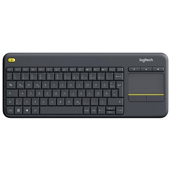 Tipkovnica + touchpad K400+ Logitech crna