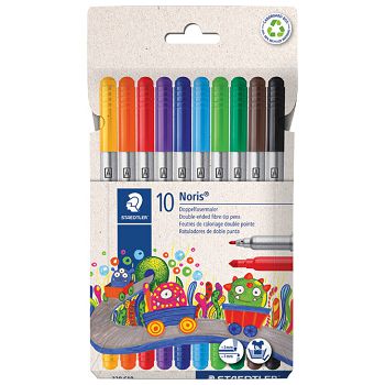 Flomaster školski  10boja obostrani Noris Staedtler 320 C10