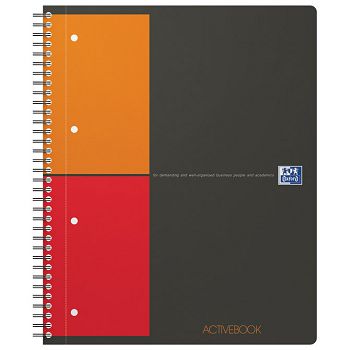 Blok kolegij A4 karo 80L perforacija+4rupe Activebook Oxford 100104329