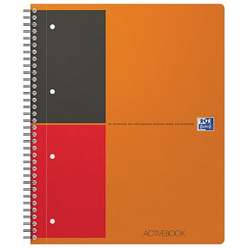 Blok kolegij A4 crte 80L perforacija+4rupe Activebook Oxford 100102994