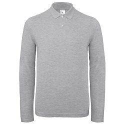 Majica dugi rukavi B&C Polo ID.001 LSL 180g svijetlo siva 2XL