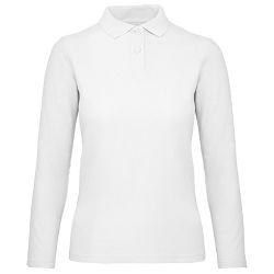 Majica dugi rukavi B&C Polo/Women ID.001 LSL 180g bijela L