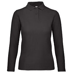 Majica dugi rukavi B&C Polo/Women ID.001 LSL 180g crna L