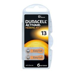 Baterija za slušni aparat Duracell Activair 13 / PR48 / 1,45V zink pk6 blister