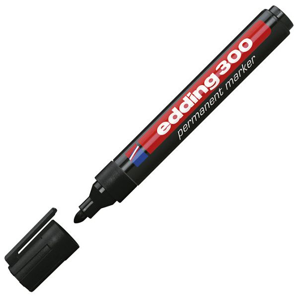 Marker permanentni 1,5-3mm okrugli vrh Edding 300 crni