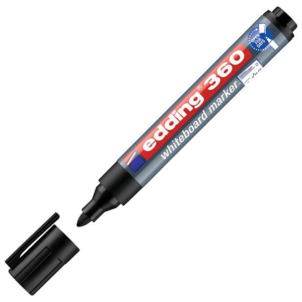 Marker za bijelu ploču 1,5-3mm Edding 360 crni