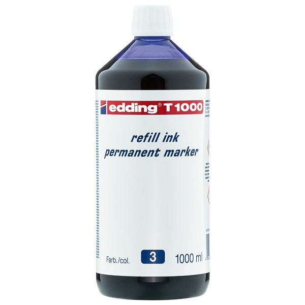 Tinta za marker permanentni 1000ml Edding T1000 plava