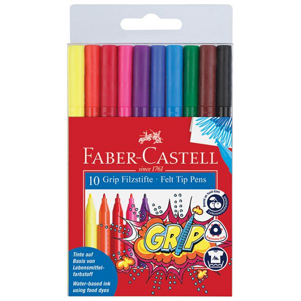 Flomaster školski  10boja Grip Faber Castell 155310