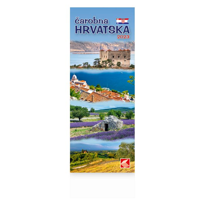 Kalendar "Čarobna Hrvatska" uski okomiti, 13 listova, spirala
