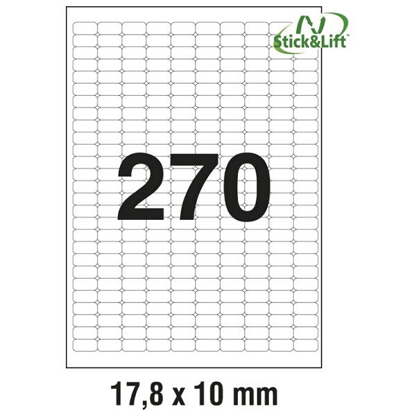 Etikete ILK  17,8x10mm odljepljive pk25L Zweckform L4730REV-25