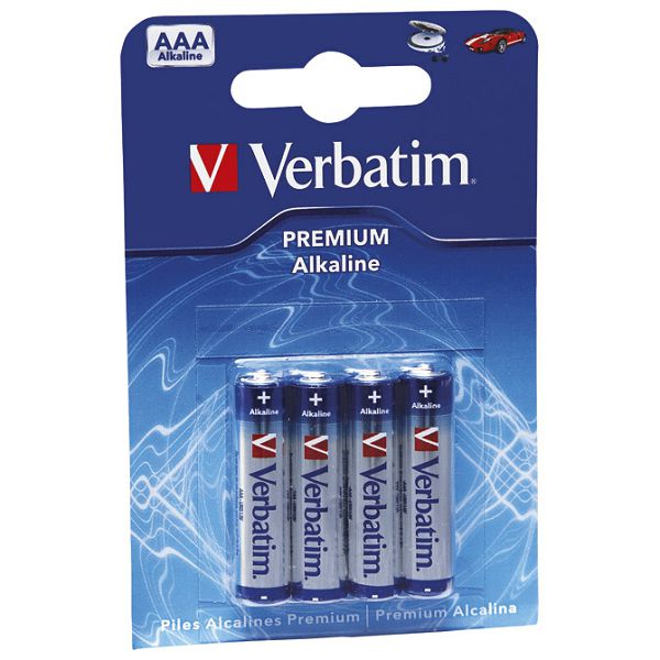 Baterija alkalna 1,5V AAA pk4 Verbatim 49920 LR03 blister