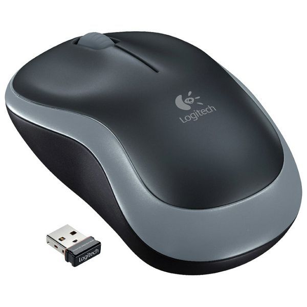 Miš usb 3tipke optički bežični M185 Logitech sivo/crni