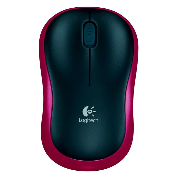 Miš usb 3tipke optički bežični M185 Logitech crveno/crni