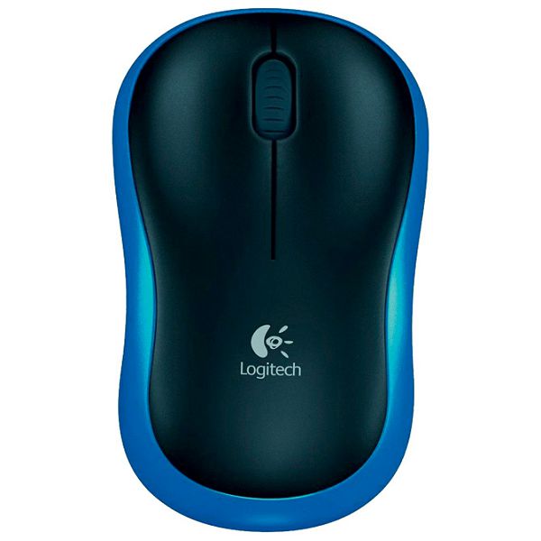 Miš usb 3tipke optički bežični M185 Logitech plavo/crni