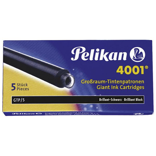 Tinta za nalivpero patrone duge pk5 4001 Pelikan 310615 crna