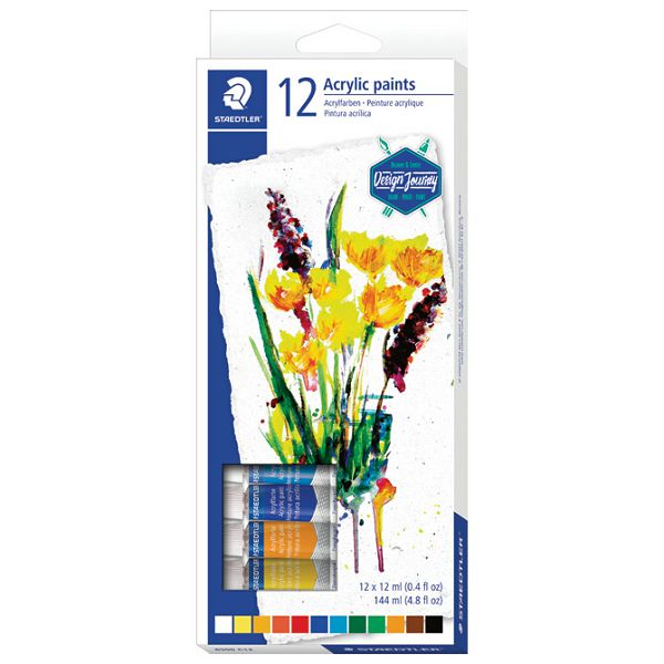 Boja tempera akrilna 12ml 12boja Design Journey Staedtler 8500 C12