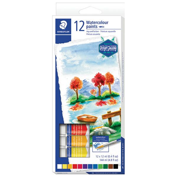 Boja vodena u tubi 12ml 12boja Design Journey Staedtler 8880 C12