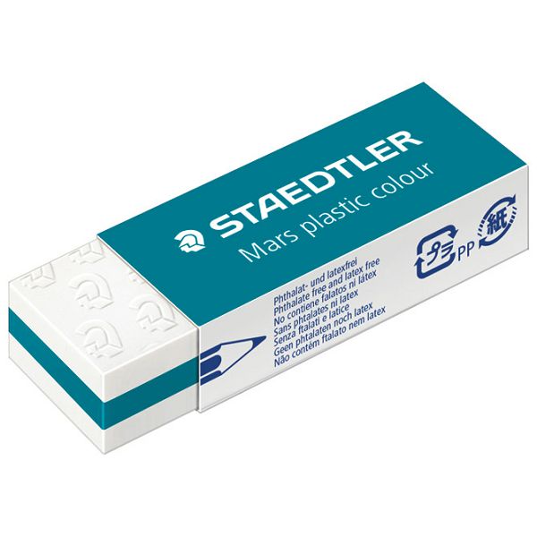 Gumica Mars plastic Staedtler 52650E1-35 bijelo/-tirkizna-KOMAD