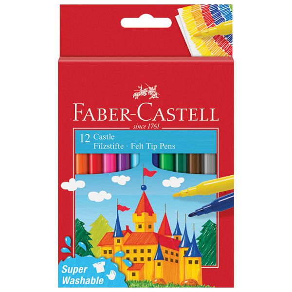 Flomaster školski  12boja Faber Castell 554201 blister