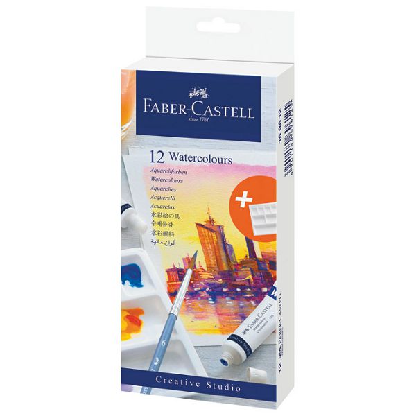 Boja vodena u tubi 9ml 12boja Faber Castell 169612 blister