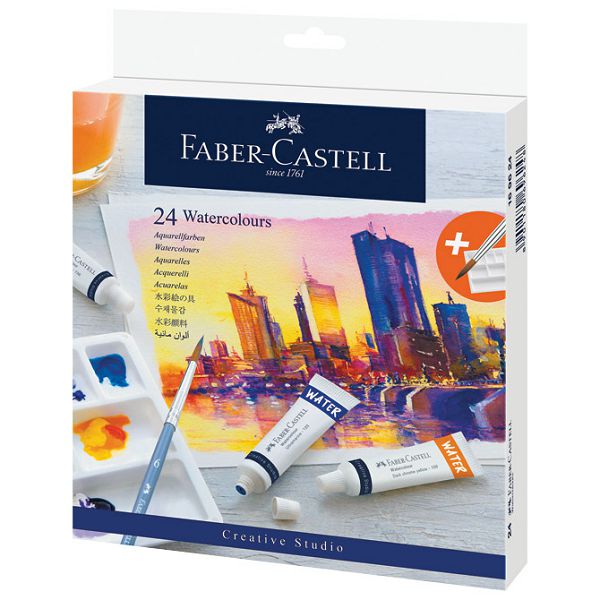 Boja vodena u tubi 9ml 24boje Faber Castell 169624 blister