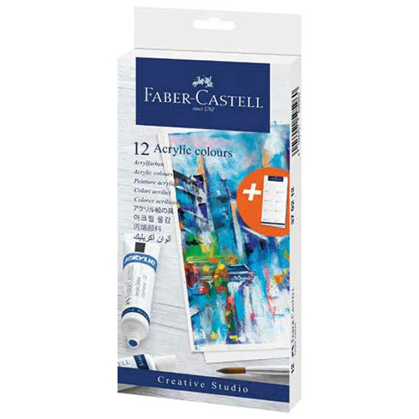 Boja akrilna  20ml u tubi 12boja Faber Castell 379212 blister