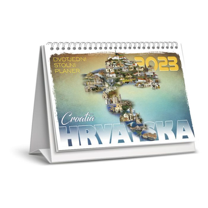 Kalendar stolni planer - dvotjednik "Croatia" 30 listiova, spirala