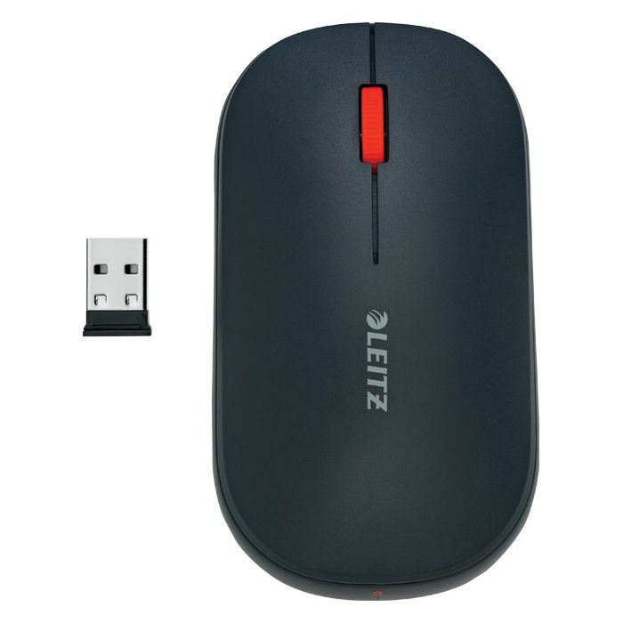 Miš usb 3tipke optički bežični Cosy Leitz 65310089 tamno sivi