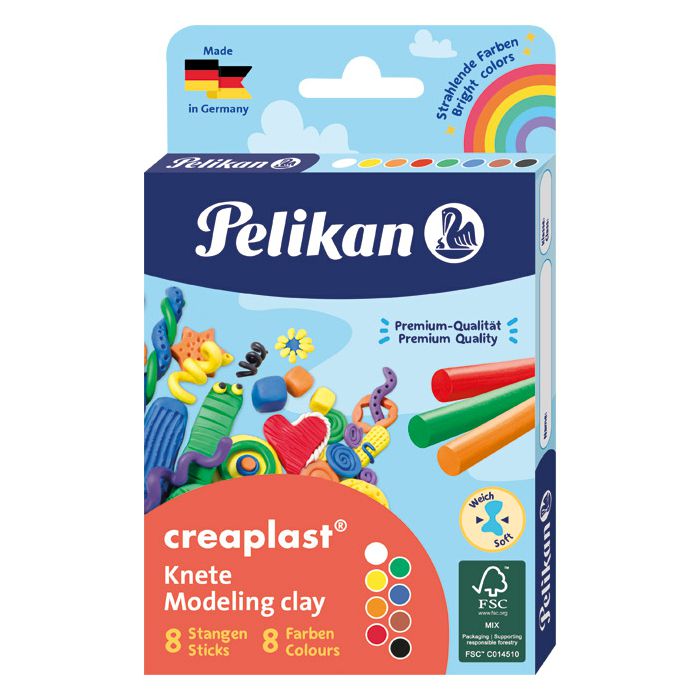 Plastelin  8boja karton Creaplast Pelikan 606035 blister