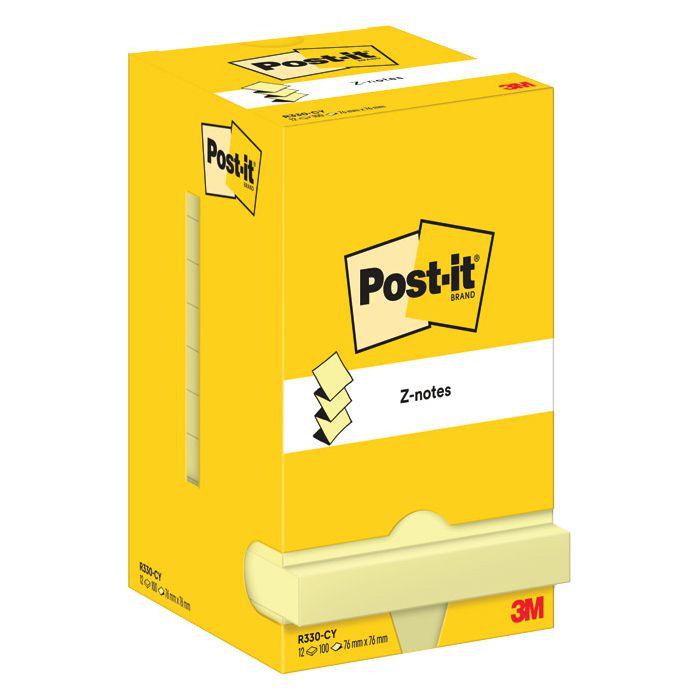 Blok samoljepljiv "Z" 76x76mm 10x100L Post-it 3M.R330 žuti