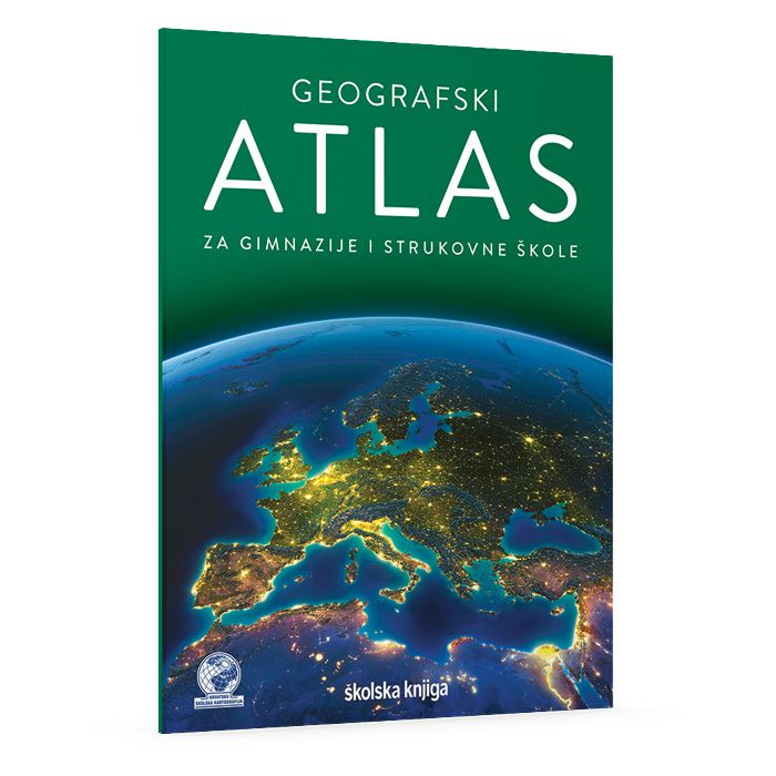 Atlas geografski za gimnazije i strukovne škole Školska Knjiga-NOVO