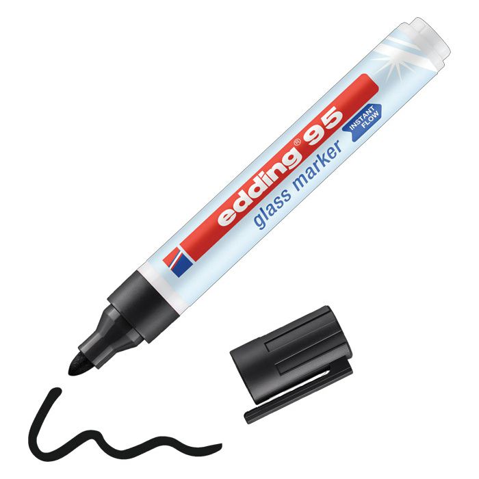 Marker za staklo 1,5-3mm Edding 95 crni