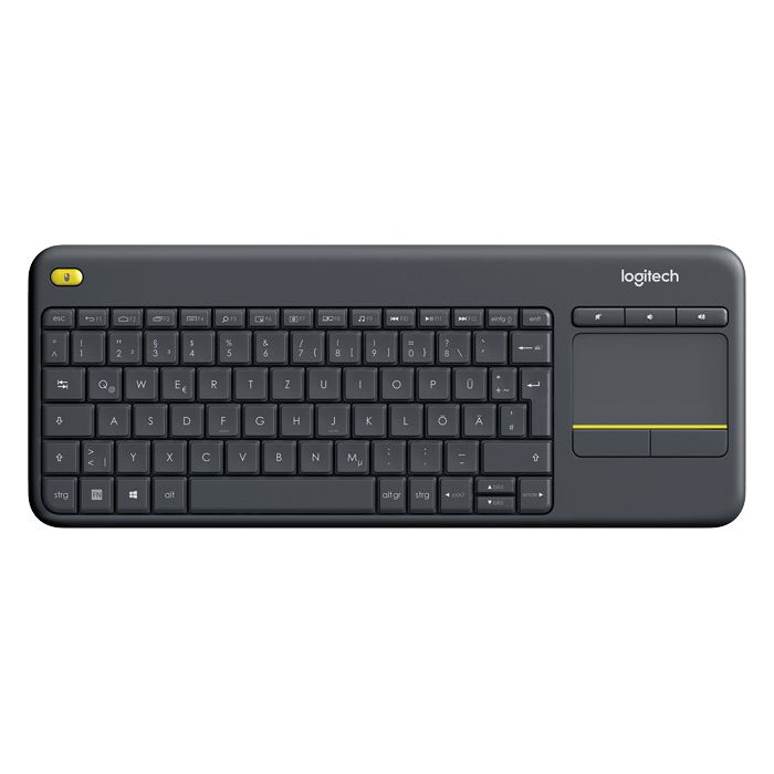Tipkovnica + touchpad K400+ Logitech crna