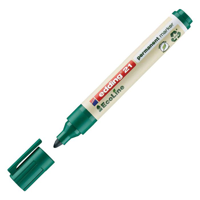 Marker permanentni 1,5-3mm okrugli vrh EcoLine Edding 21 zeleni