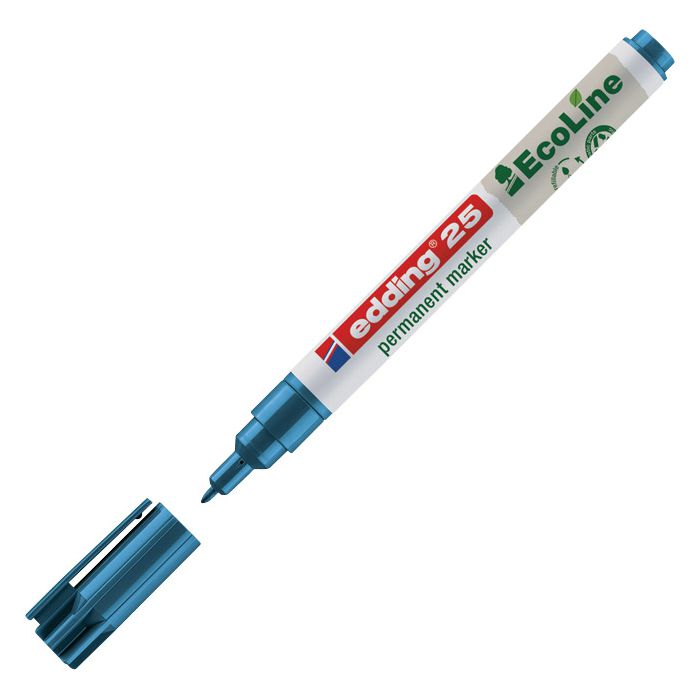Marker permanentni 1mm okrugli vrh EcoLine Edding 25 plavi