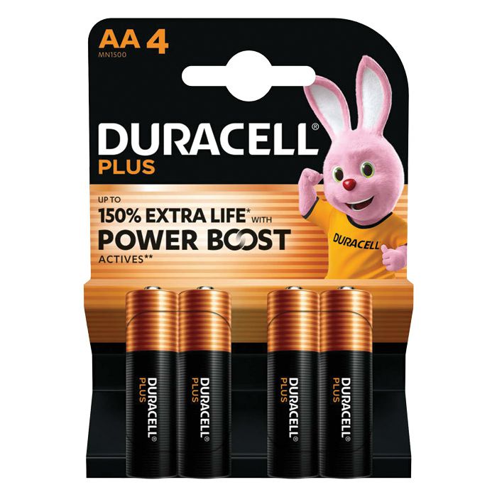 Baterija alkalna 1,5V AAA Plus Boost pk4 Duracell LR03 blister