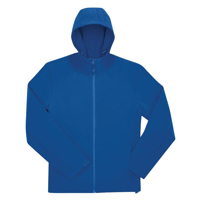 Jakna zip muška B&C Hooded Softshell azurno plava 2XL!!